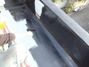 世田谷区喜多見住宅屋根防水　非加硫ゴムシート張り09写真