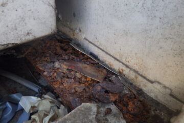 地下１階の雨漏り補修工事
